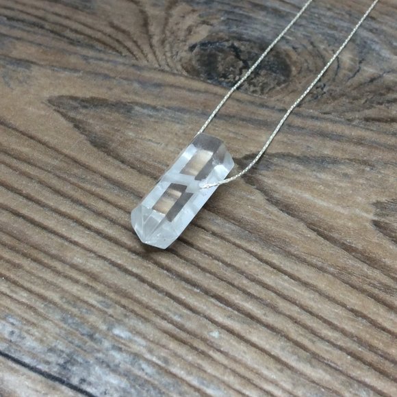 Quartz Point necklace - double terminated, Sterling silver, crystal healing - Picture 4 of 8